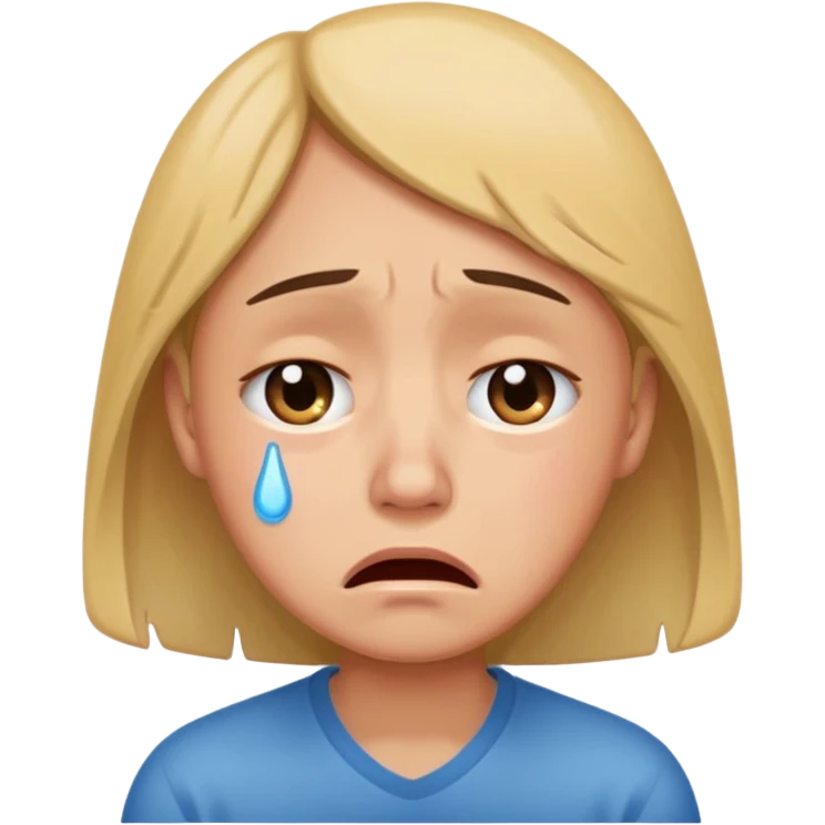 آدم که گریان می کند emoji