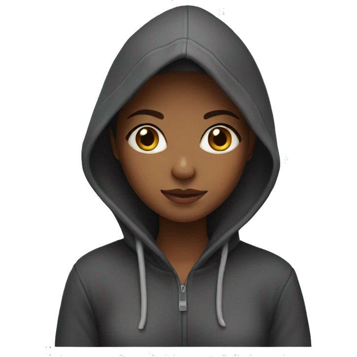 Girl with a hoodie emoji