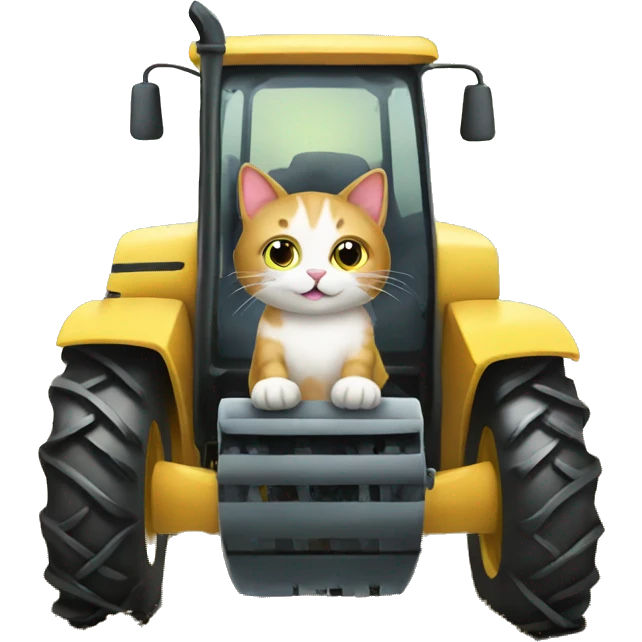  Cat in a tractor  emoji