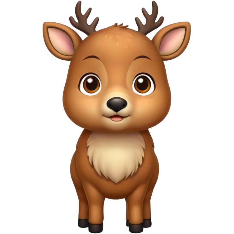 Chubby deer emoji