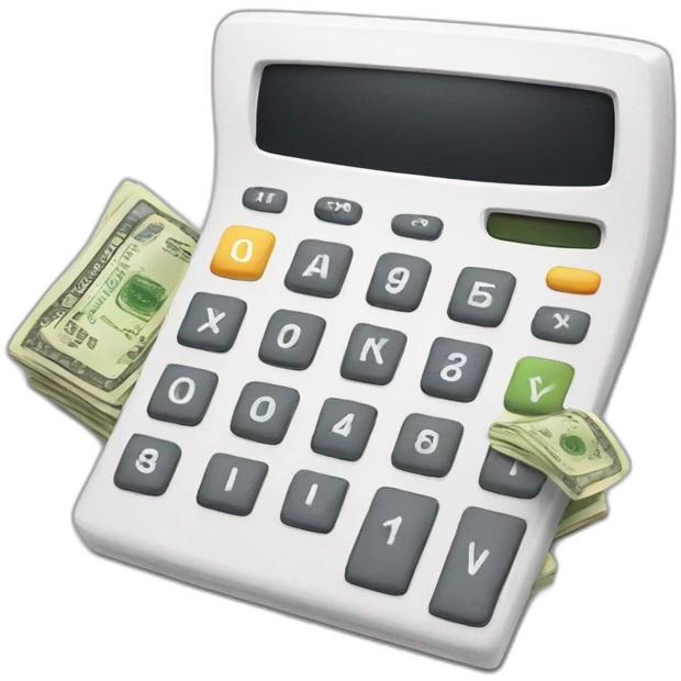 calculator and money emoji