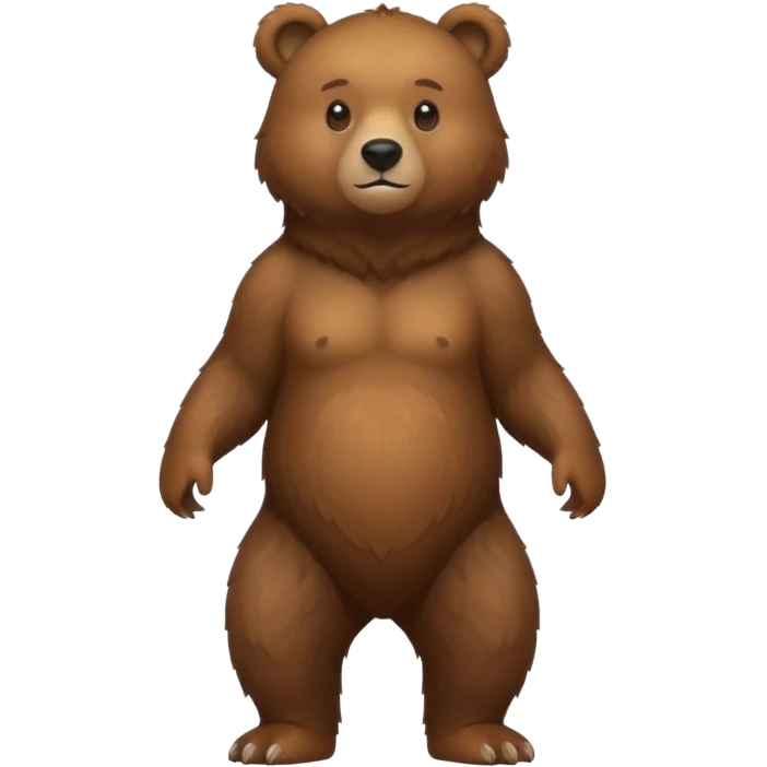 Un oso parado en 2 patas de lado emoji