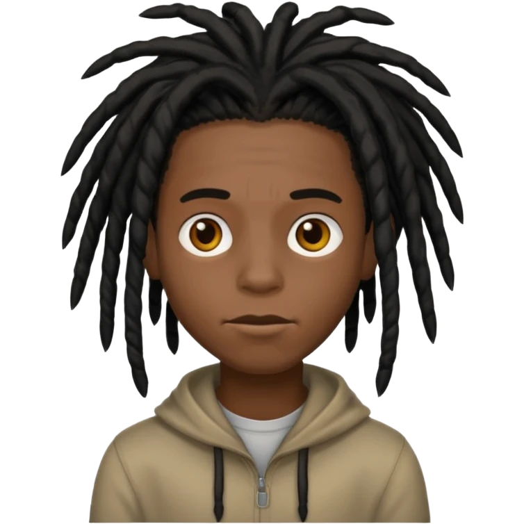 black boy with black dreadlocks  emoji