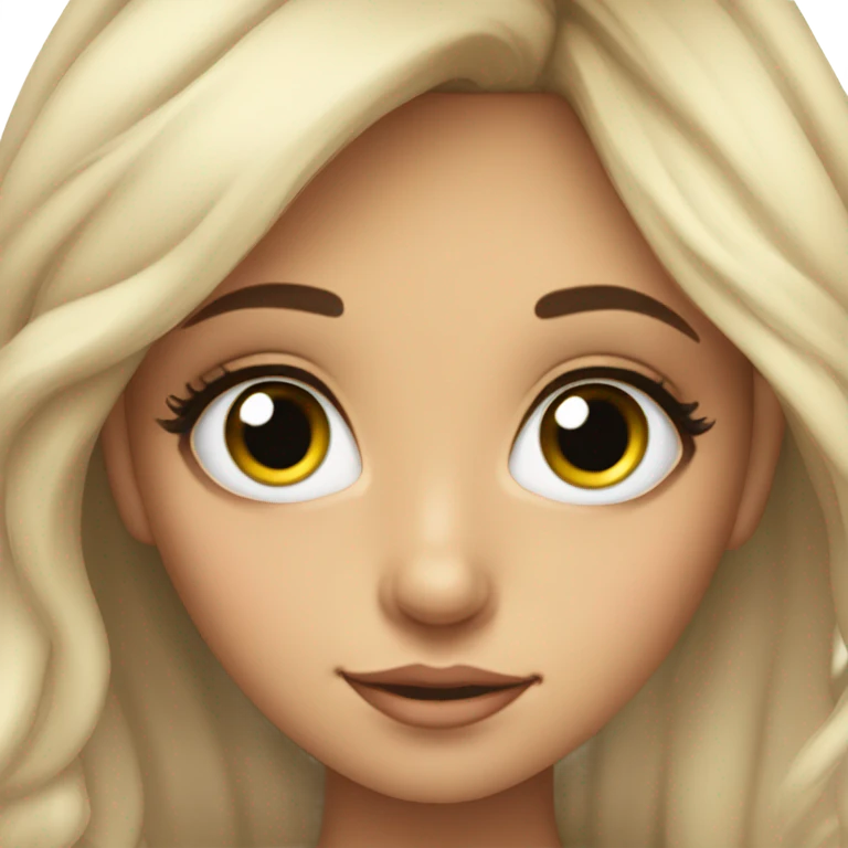 Girl with eyelash extensions  emoji