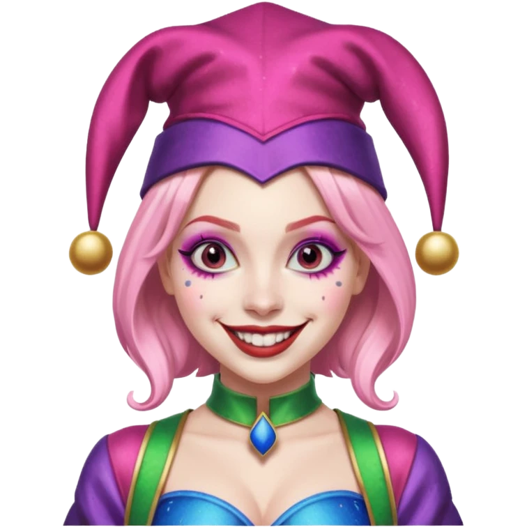 Glitter pink Harley Quinn emoji