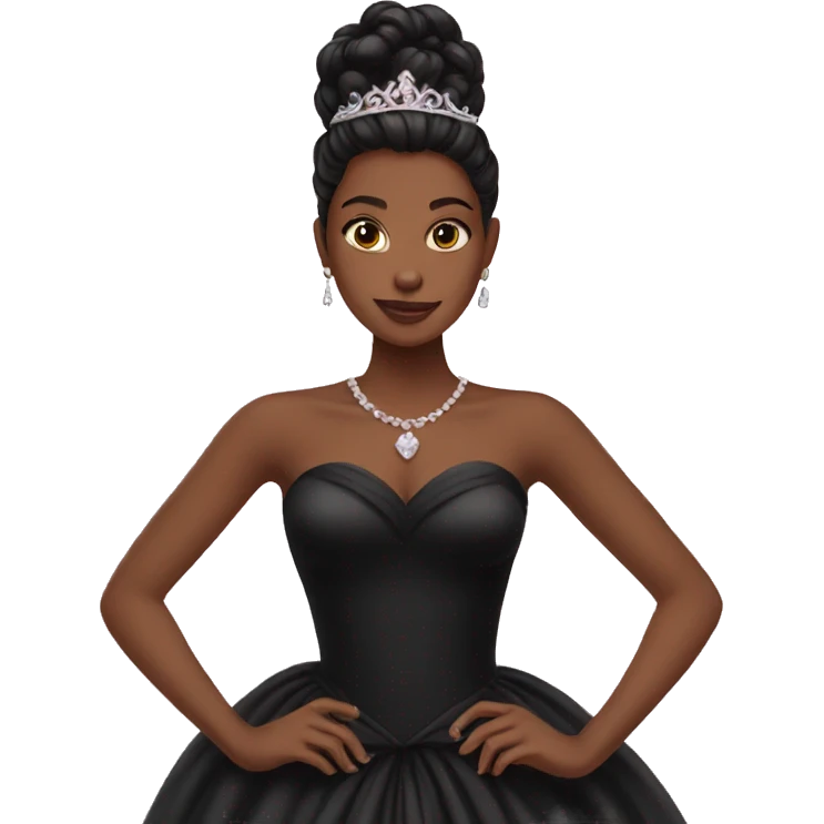 Black dress princess emoji