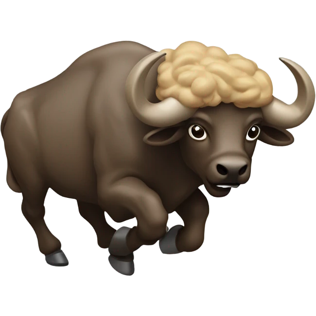 Buffalo kicking a ram emoji
