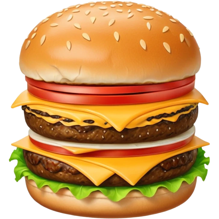 A hamburger with a mouth emoji