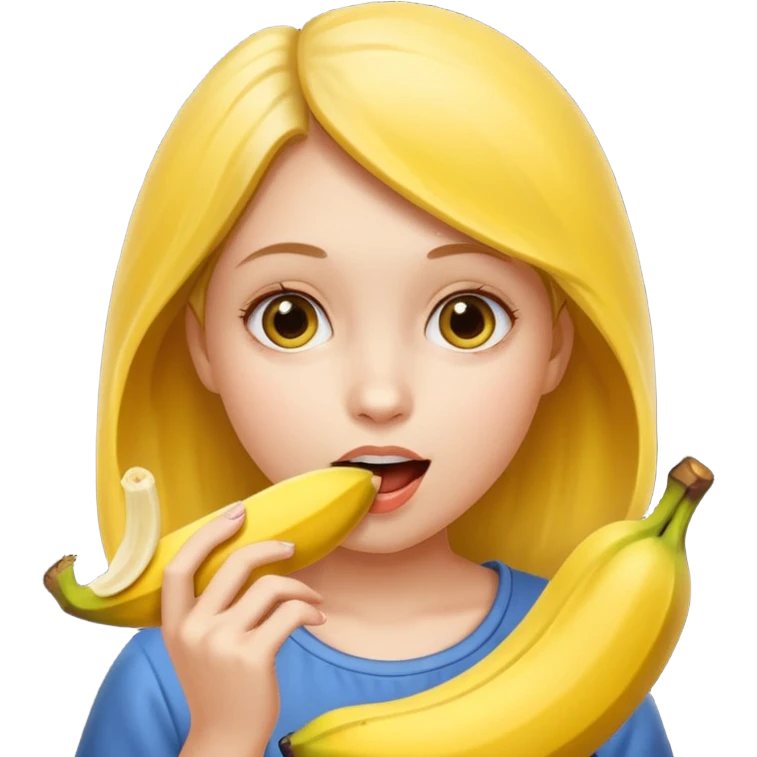 girl eating banana solo emoji