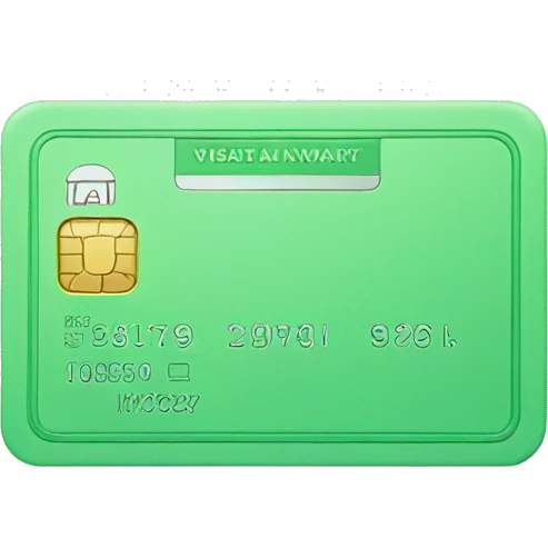 pastel green bank card  emoji