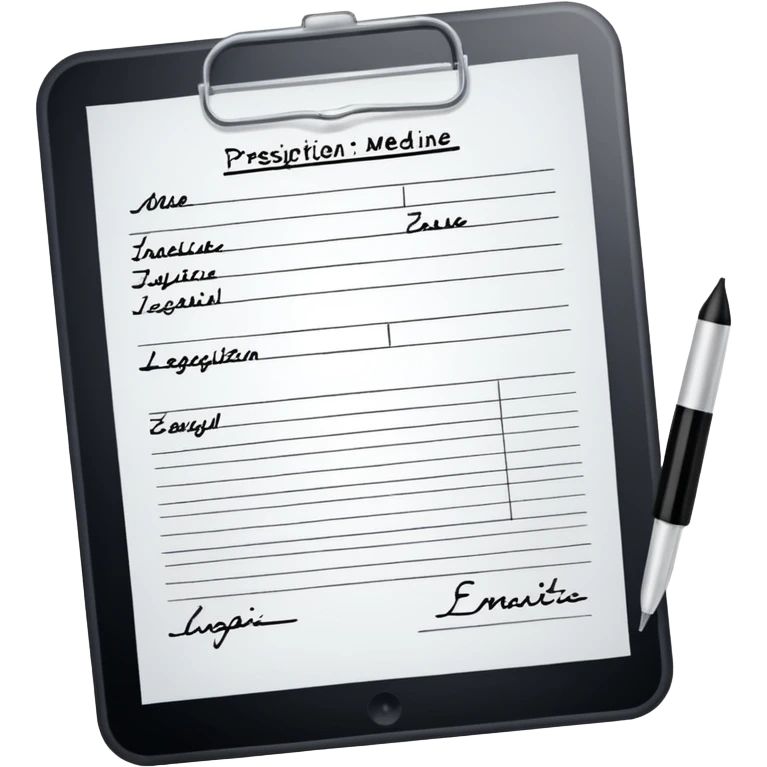 prescription for medicine emoji