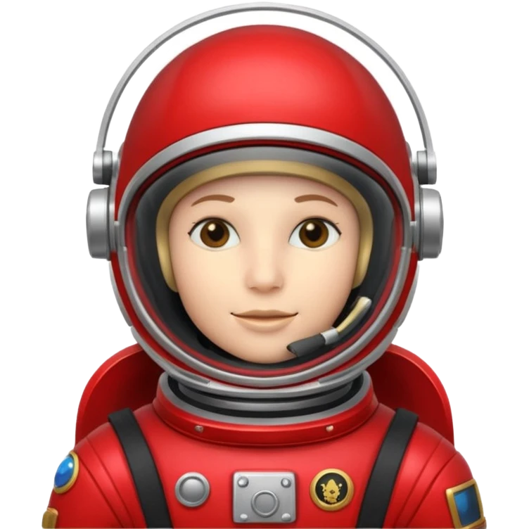 Money astronaut, red and black design, having a logo of "AIOT" emoji