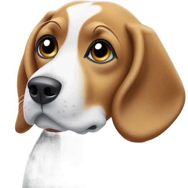 Beagle in snowstorm emoji