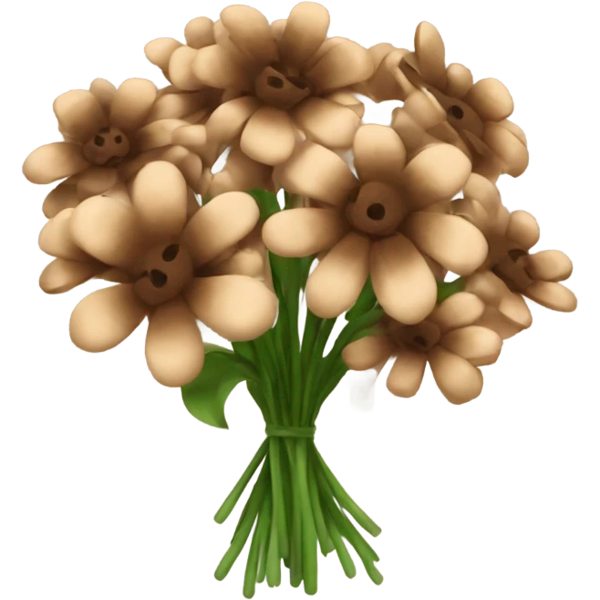 bouquet of pretty brown flowers emoji
