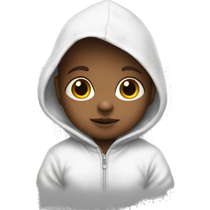 Baby white in hoddie  emoji