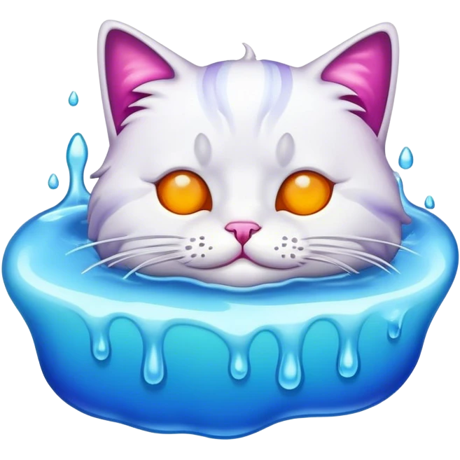 Cat melting emoji