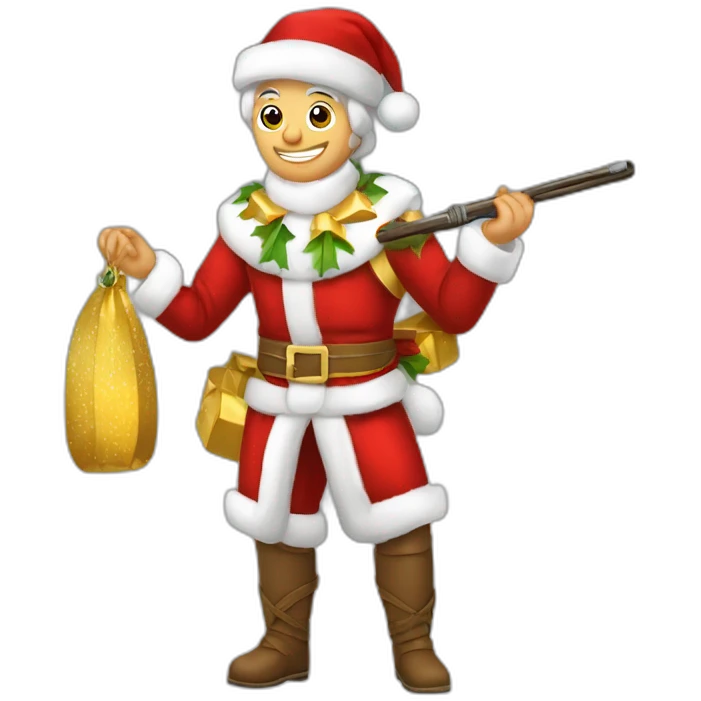 Peso pluma navideño emoji