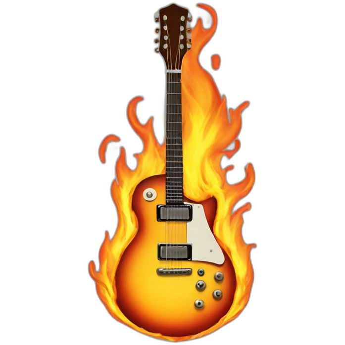 Guitar on fire emoji