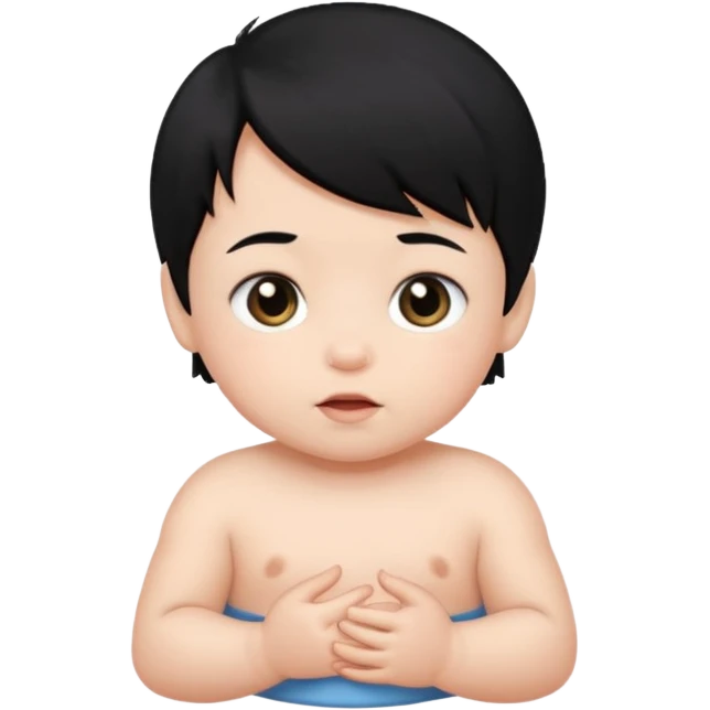  A baby with black hair emoji