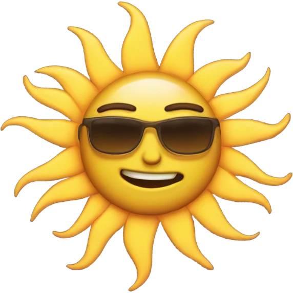 70s style sun  emoji