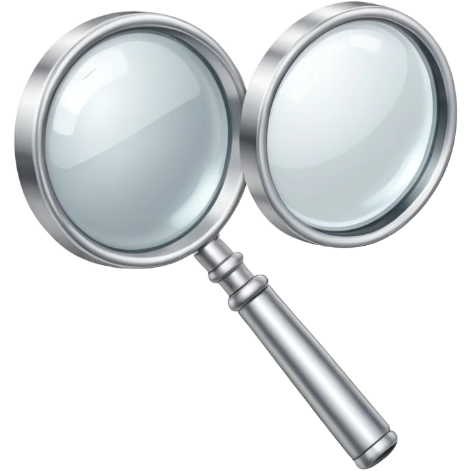 silver magnifying glass emoji