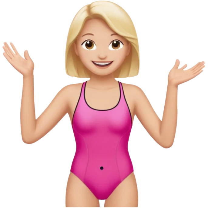 butterfly pink swimsuit Clapping emoji