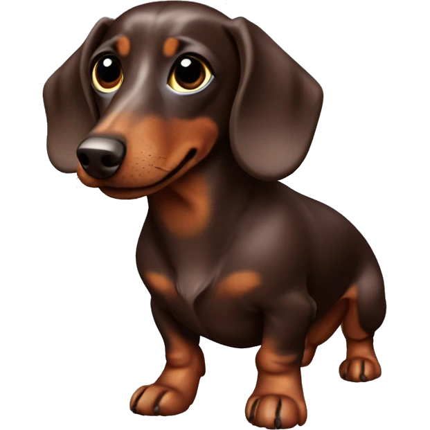 chocolate dapple dachshund emoji
