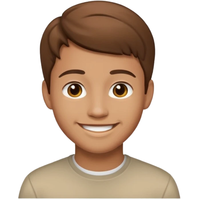 Emoji de un joven feliz  emoji