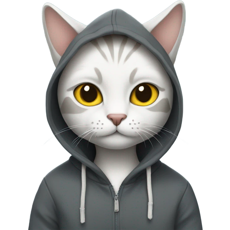 cat wearing a hoodie emoji
