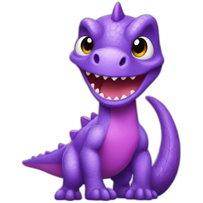 cute purple dinosaur spiderman emoji