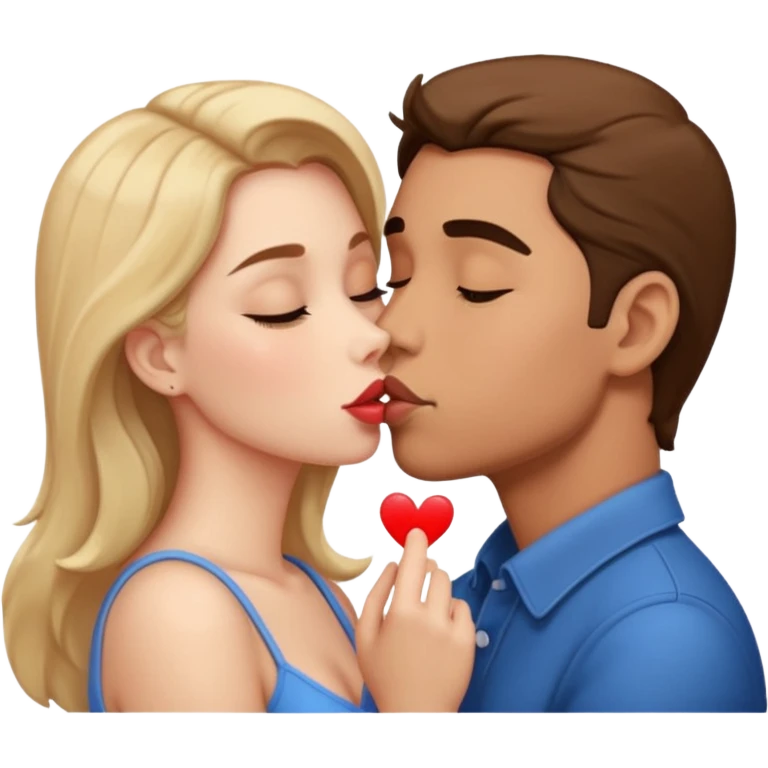 French kiss emoji