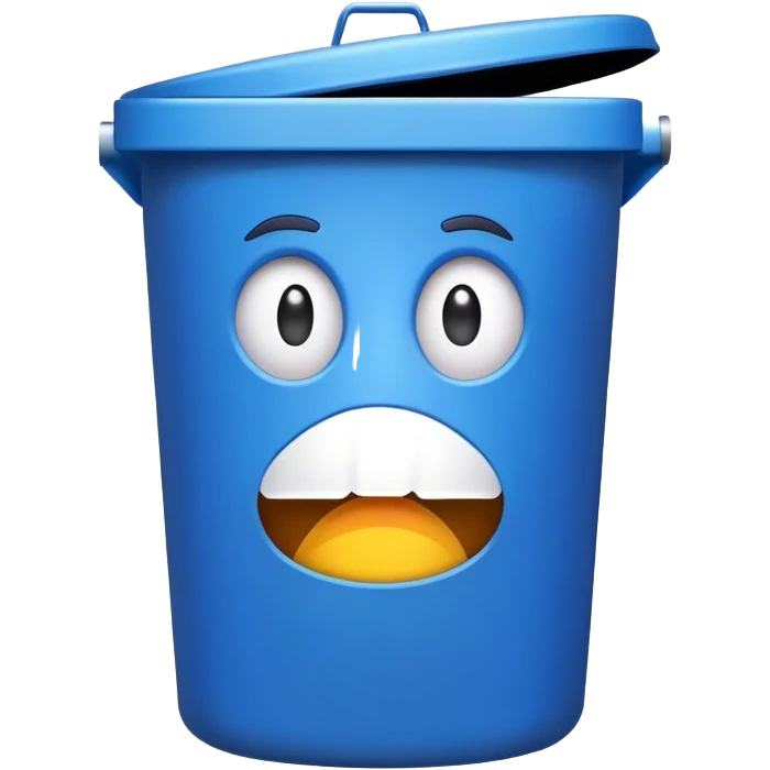 Blue trash  emoji