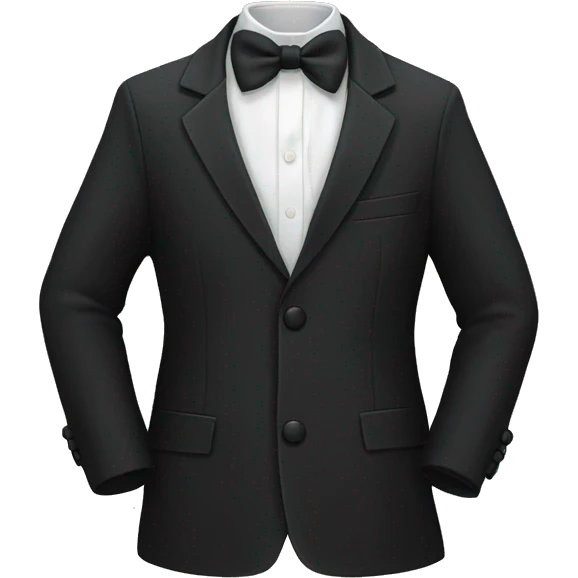 black jacket with bowtie emoji
