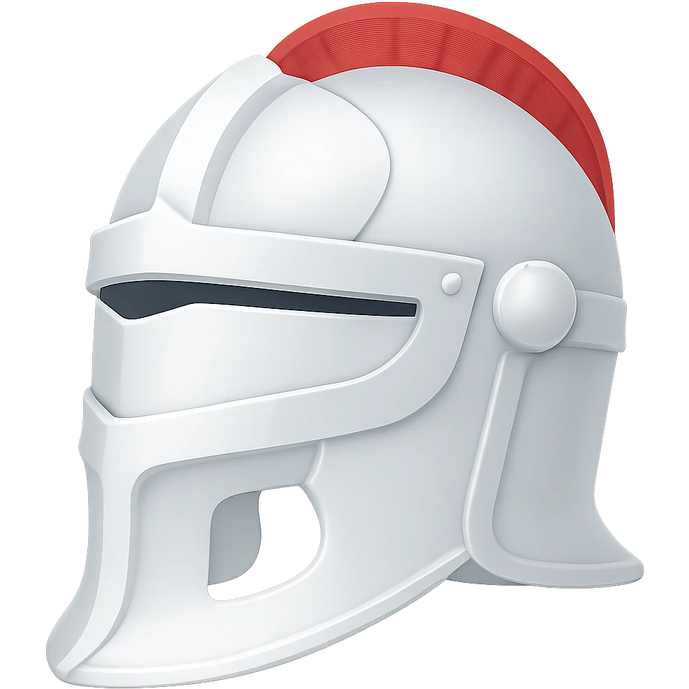Remove the background. Change the helmet to a much lighter silver color with no gold parts. The style is emoji style, but fallback to general editor for editing since emoji style does not support editing. emoji