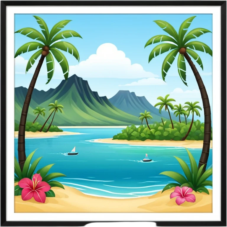 Hawaiian lagoon emoji