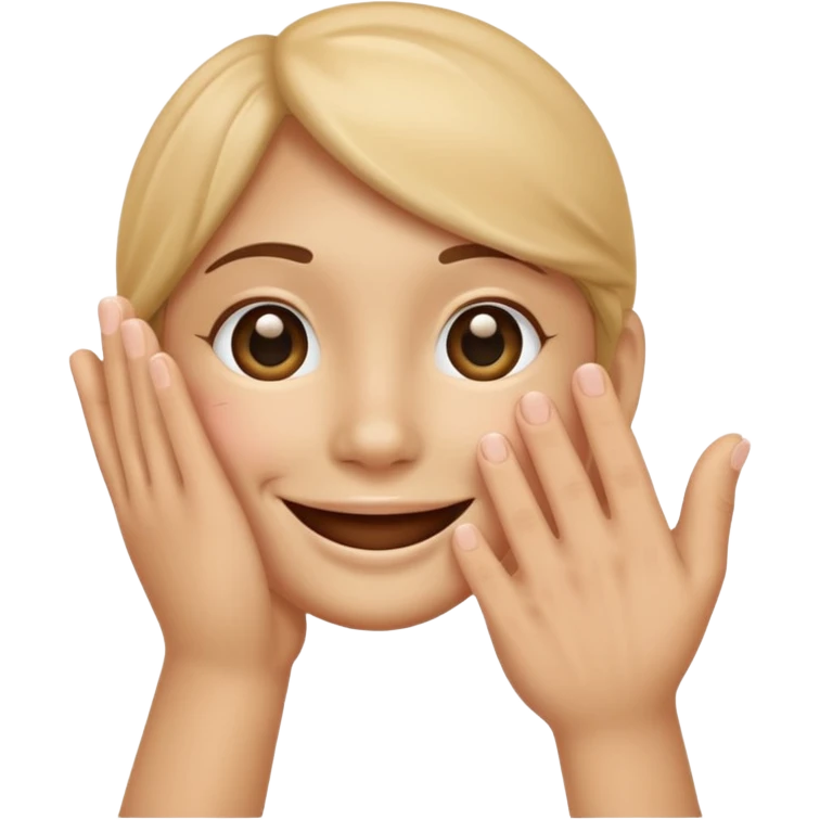 🫱🏼🫲🏼 cover 😁's mouth emoji