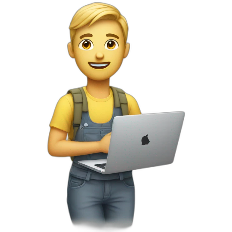 design school student macbook emoji