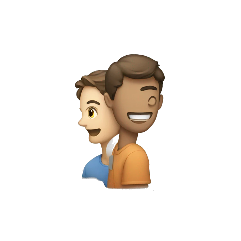 Two people are talking emoji