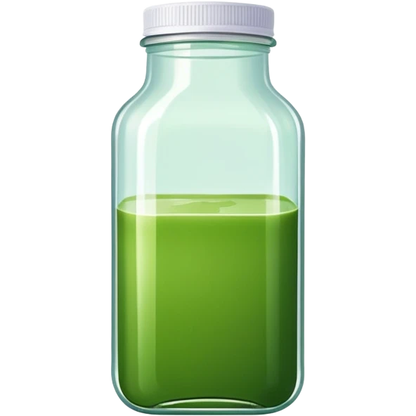 green juice in clear square bottle emoji