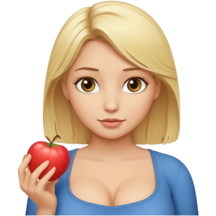 Голая девушка блондинка с большой грудью  emoji