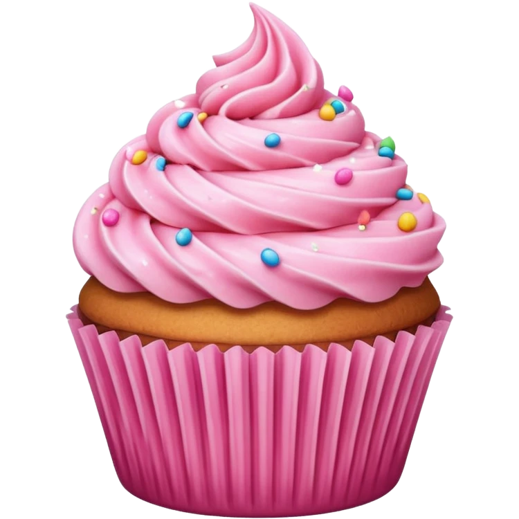 Cupcake with pink icing emoji
