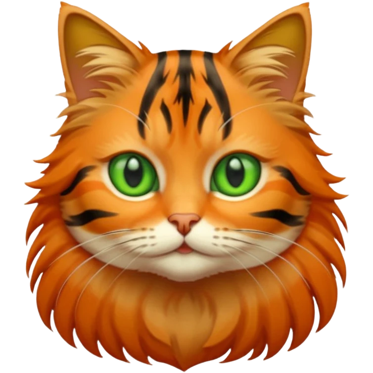 Tabby cat long hair emoji