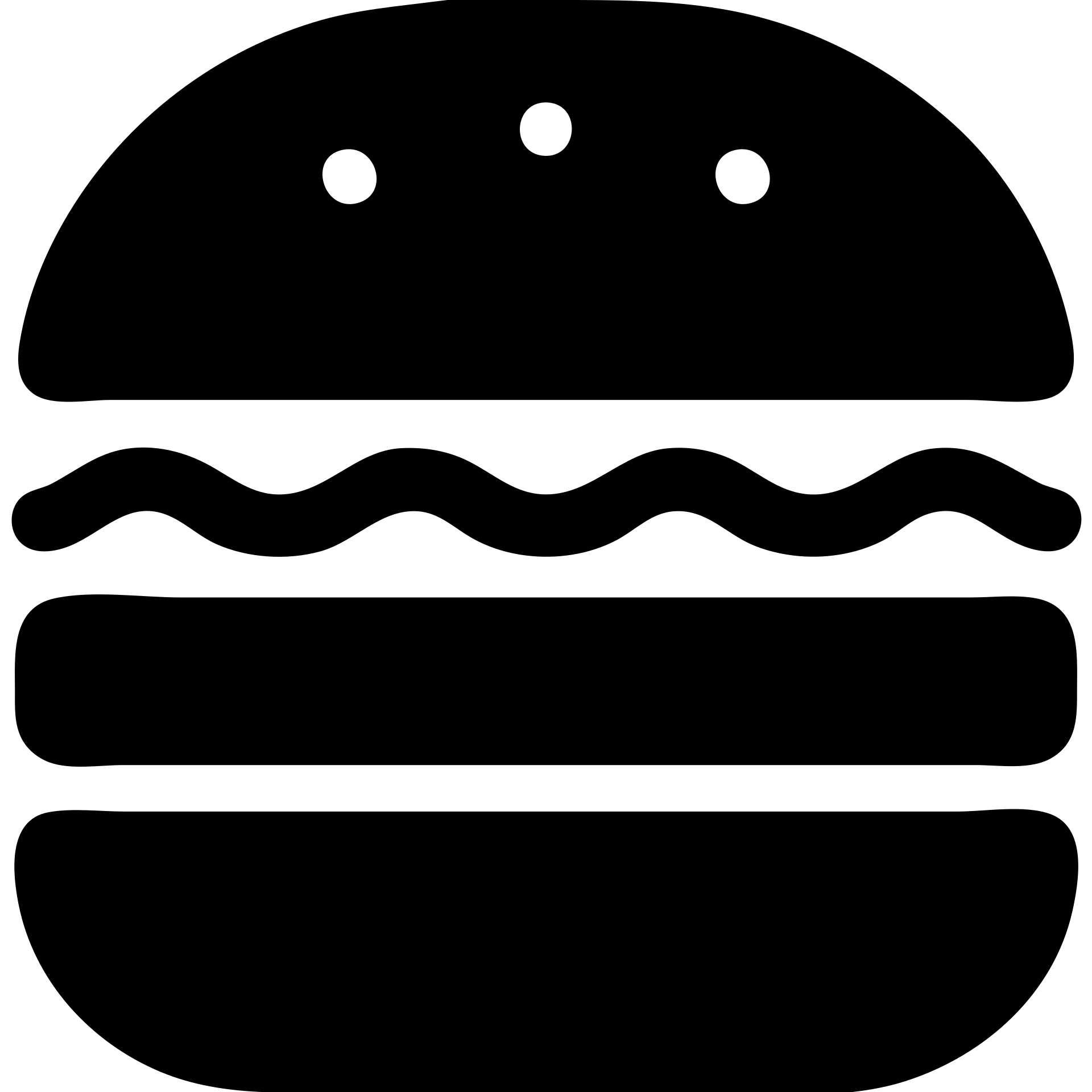 burger icon, filled solid shape, minimalistic emoji