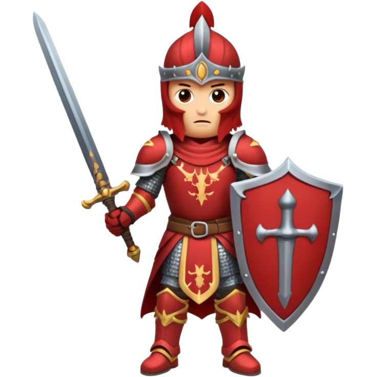 War King – crimson armor + sword emoji