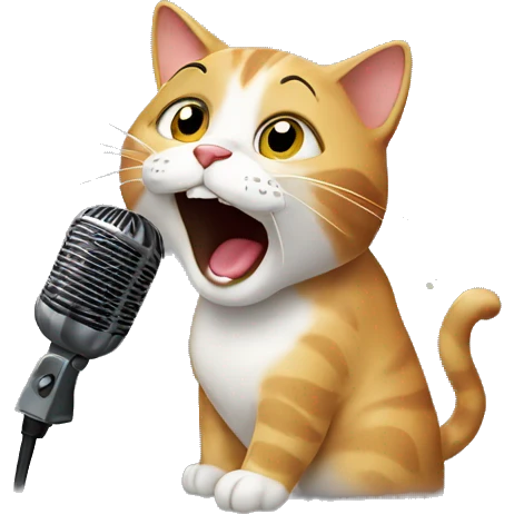 cat singing  emoji
