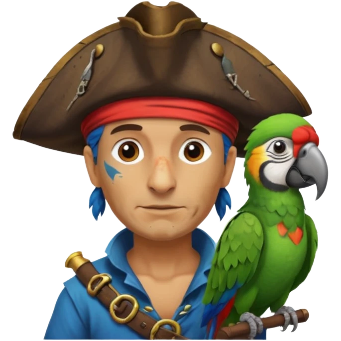 pirate and parrot emoji