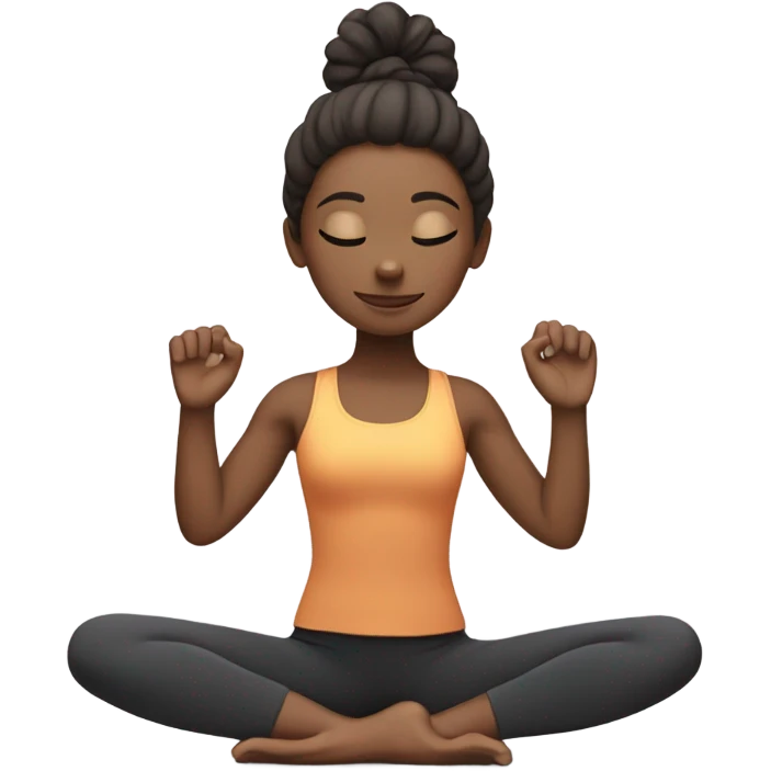 Girl yoga pose emoji