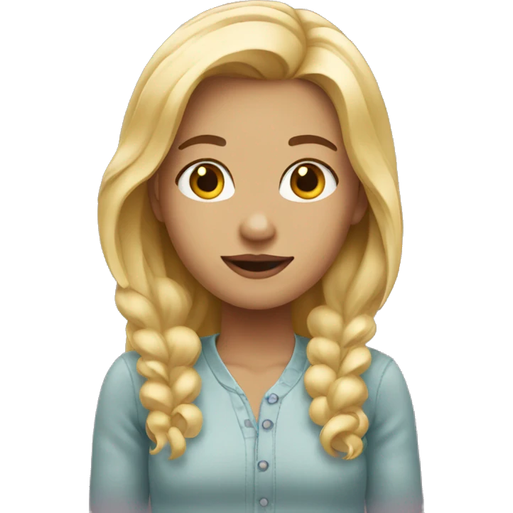 Girl with blonde hair emoji