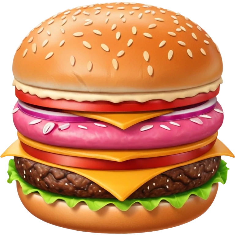 pink burger emoji