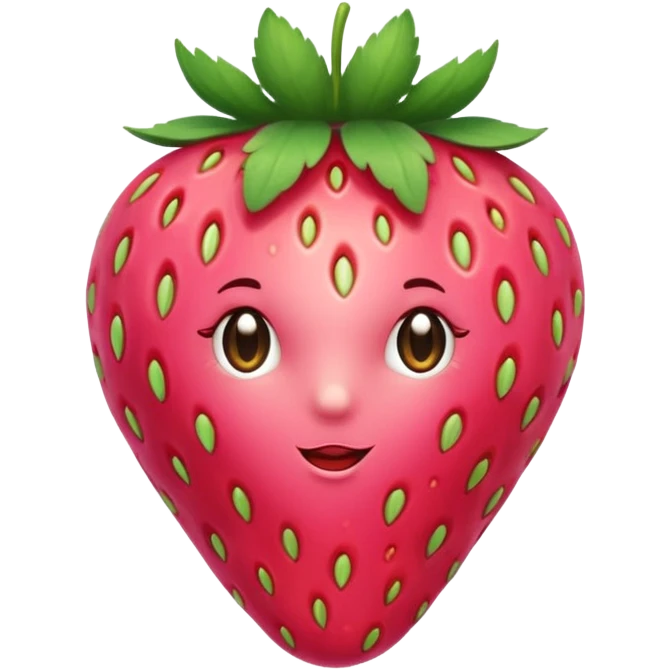 Fresita rosita emoji